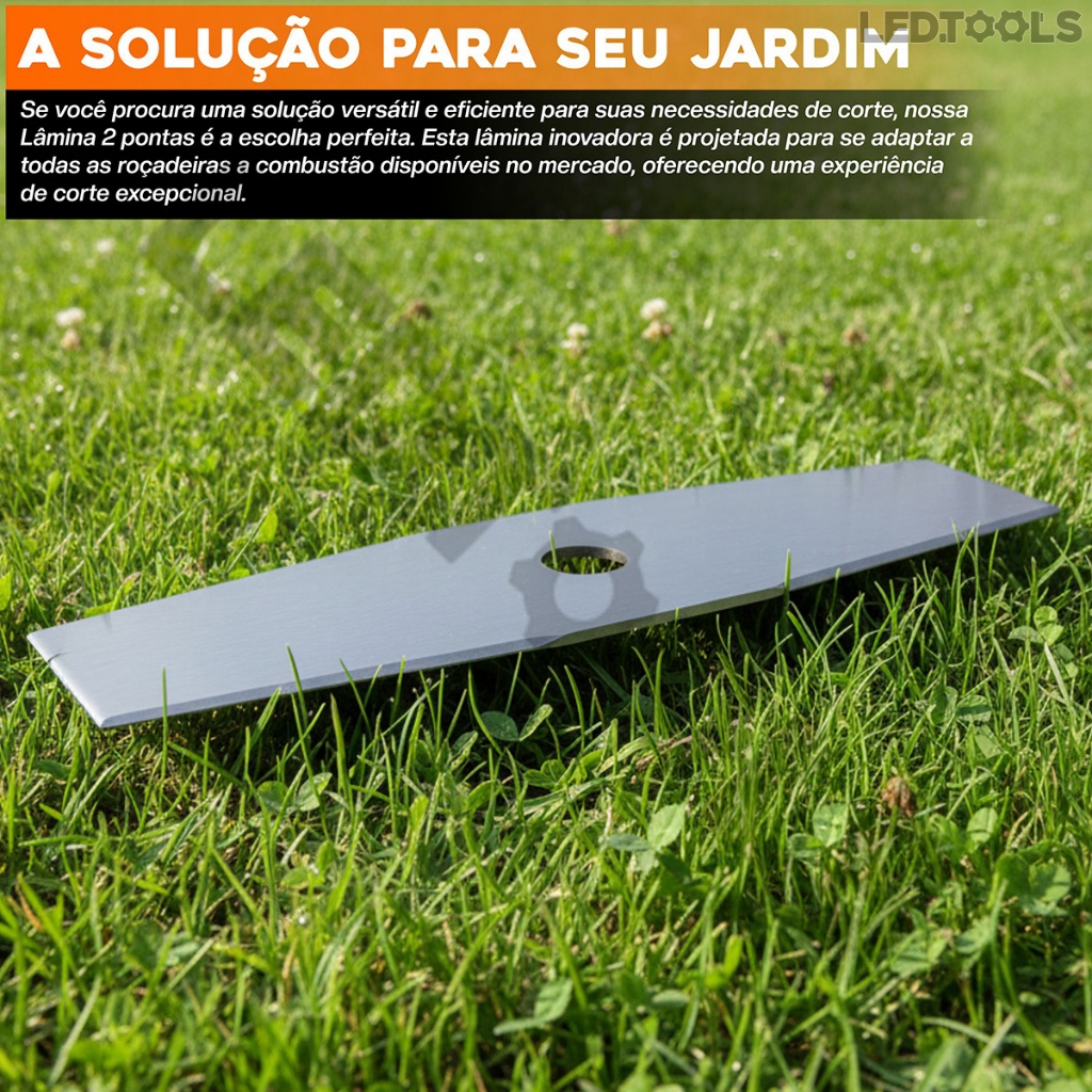 3 Lâminas Faca 2 Pontas Para Roçadeira Furo 1" 25,4mm Alta Durabilidade Universal Alta Resistência · foto 2