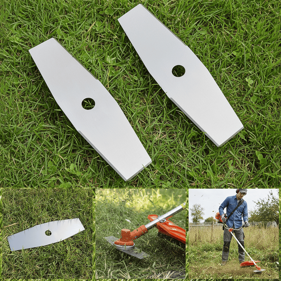 Kit 2 Laminas 2 Facas Para Roçadeira Terra Vulcan Nakashi - Universal Furo 25mm