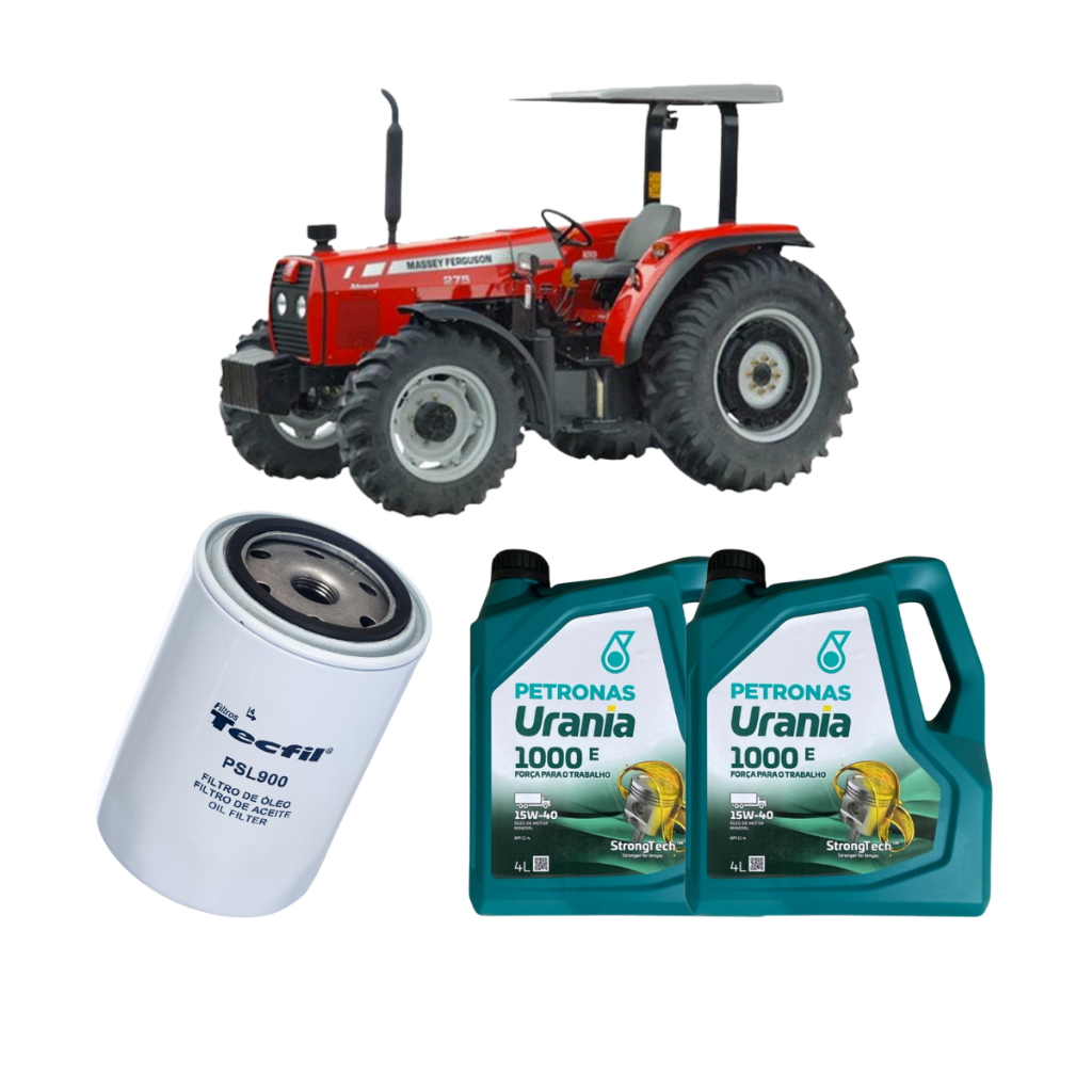 Kit Revisão Oleo E Filtro Compatível Trator Massey Ferguson 265 275 290 292 Com Motor Perkins