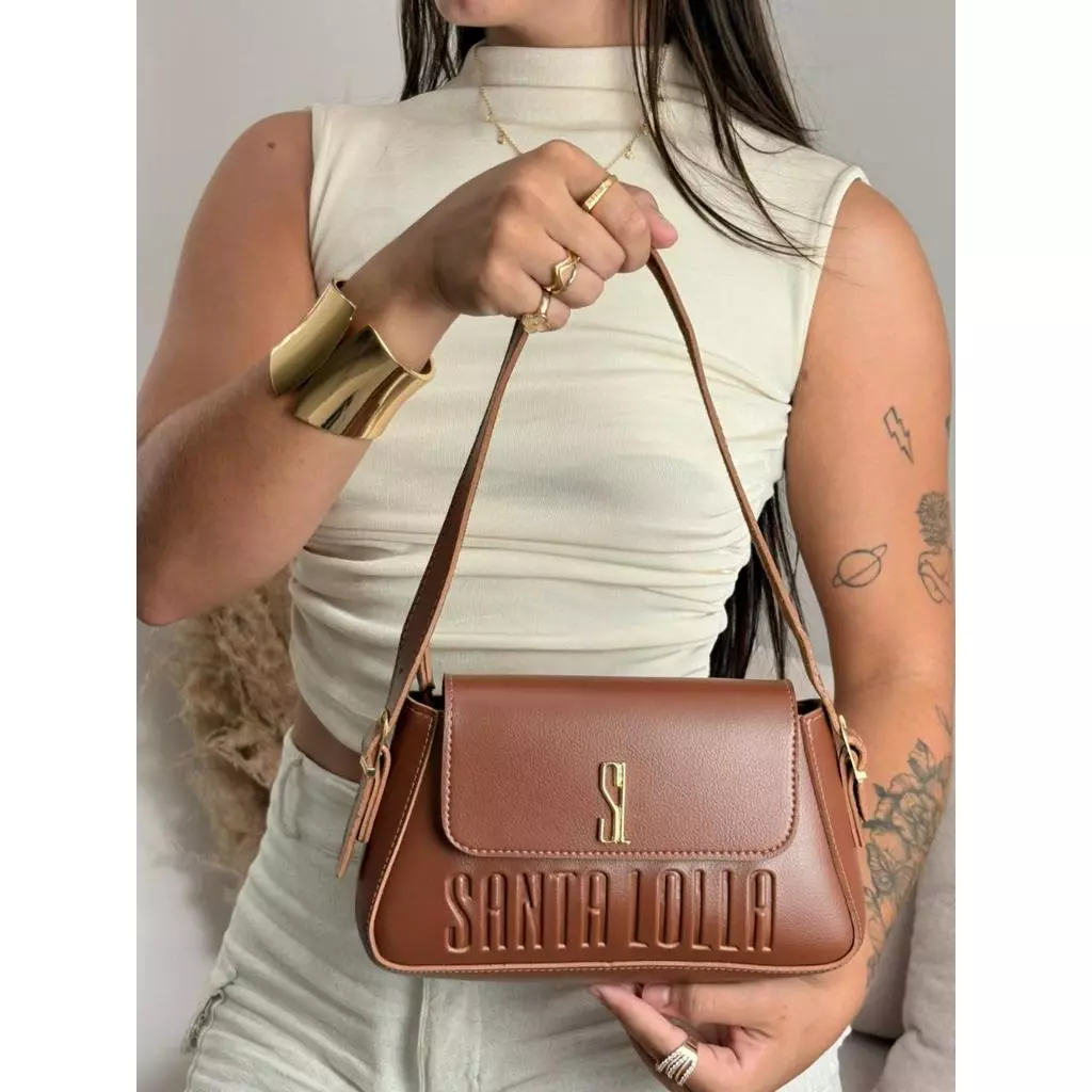 Bolsa feminina pequena baguete alça de ombro e alça transversal elegante lançamento — imagem 1
