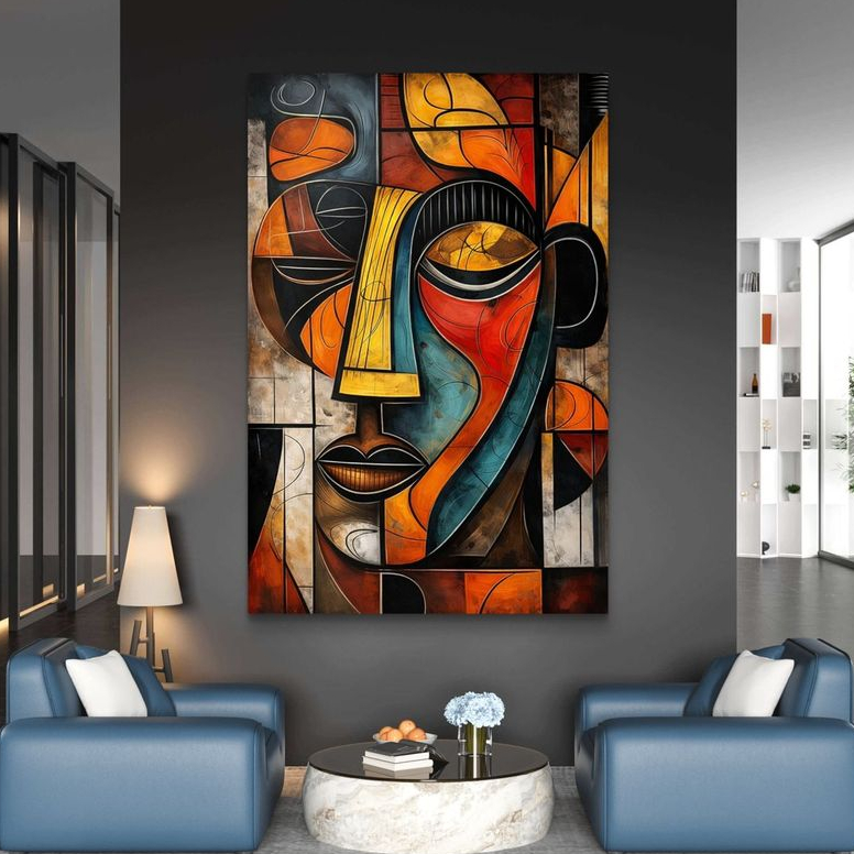 Quadro Decorativo 80x110cm Mulher Rosto Colorido Decoração de Parede Hall Luxo Sala Quarto MDF,3 em Oferta na Shopee