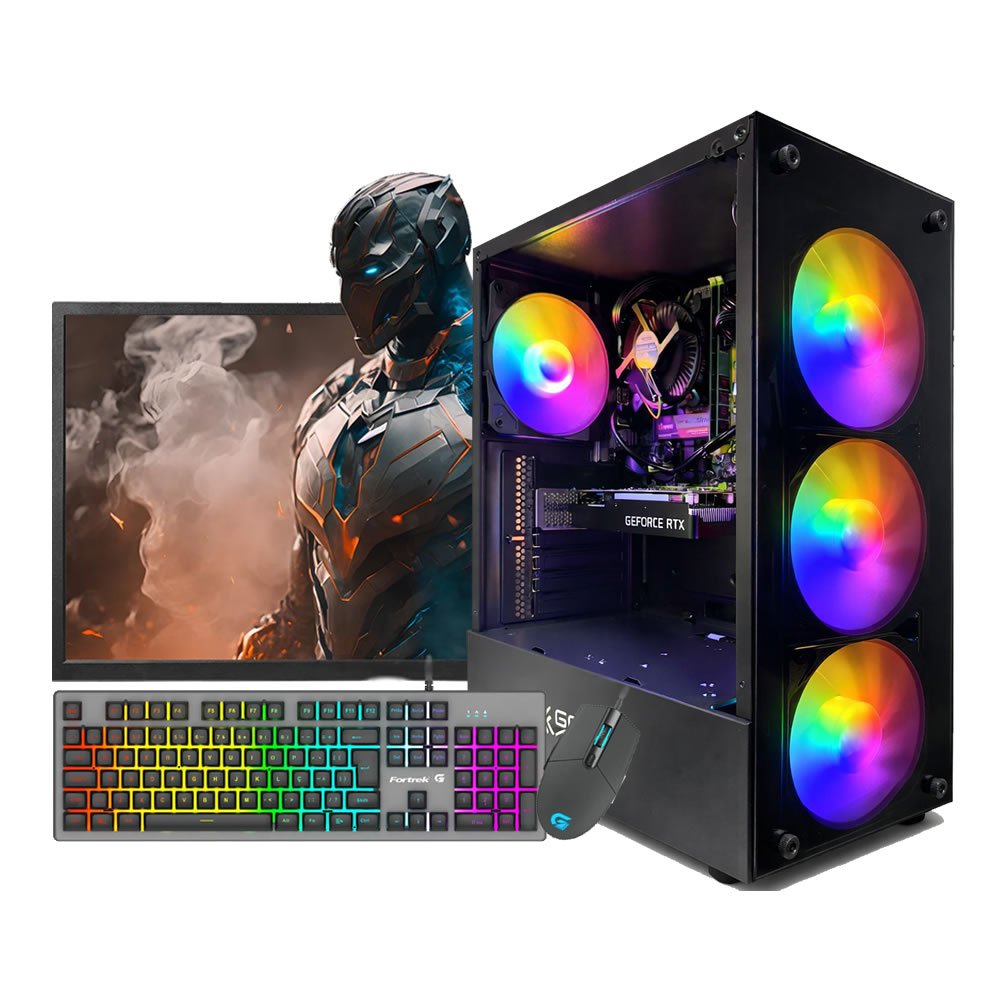 Pc Gamer Completo Intel Core I7, 16gb Ram, Nvme 500gb, Nvidia Rtx 3050 6gb, Gabinete 3 Fans Rgb