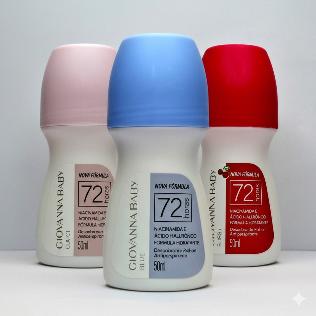 Desodorante Roll-On Giovanna Baby 50ml com Proteção de 72hs em Oferta na Shopee