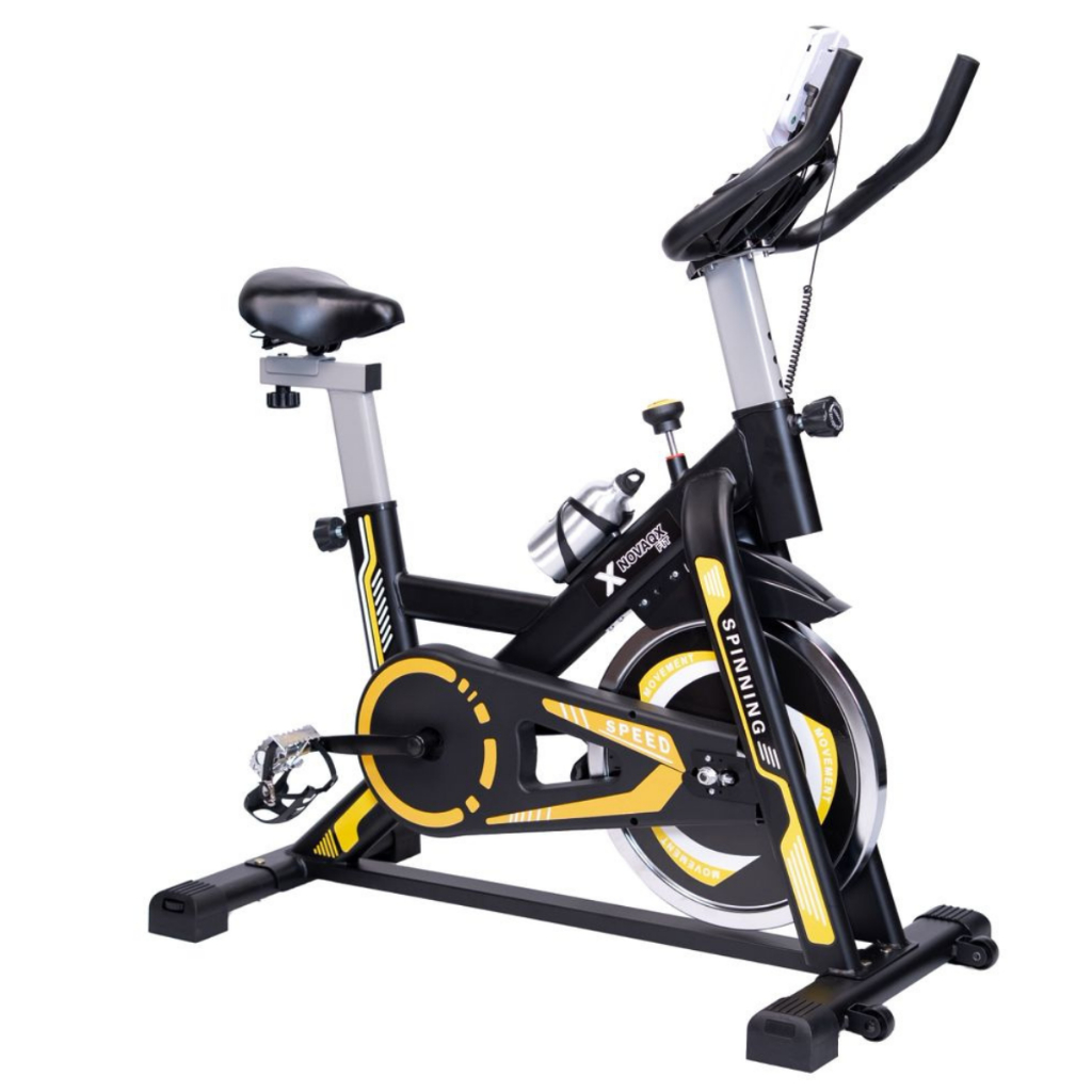 Bicicleta Spinning Ergométrica Exercício Profissional com Monitor suporta até 120kg Brinde Capa de Gel para Banco