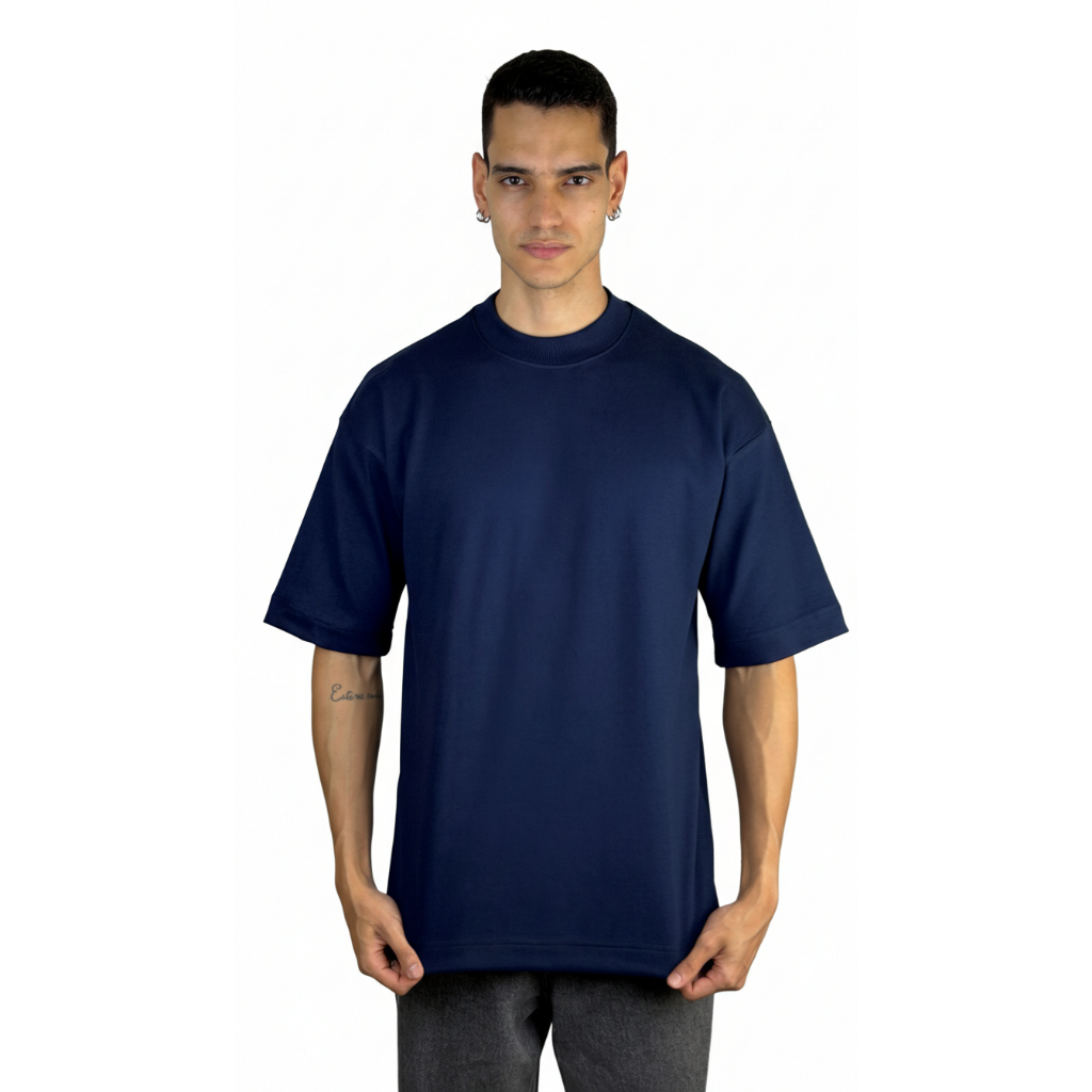 Camiseta Oversized Heavy  Premium Lisa Streetwear Masculina em Oferta na Shopee