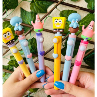 Canetas Marca Textos Turma do Bob Esponja - Papelaria Fofa Material Escolar Colorido Desenho Animado em Oferta na Shopee