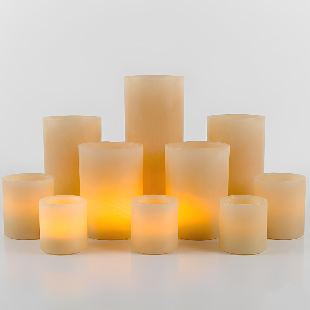 Kit 2 velas de LED mais 2 Luminárias de Parafina 8/10/12/15cm De Parafina Decoração