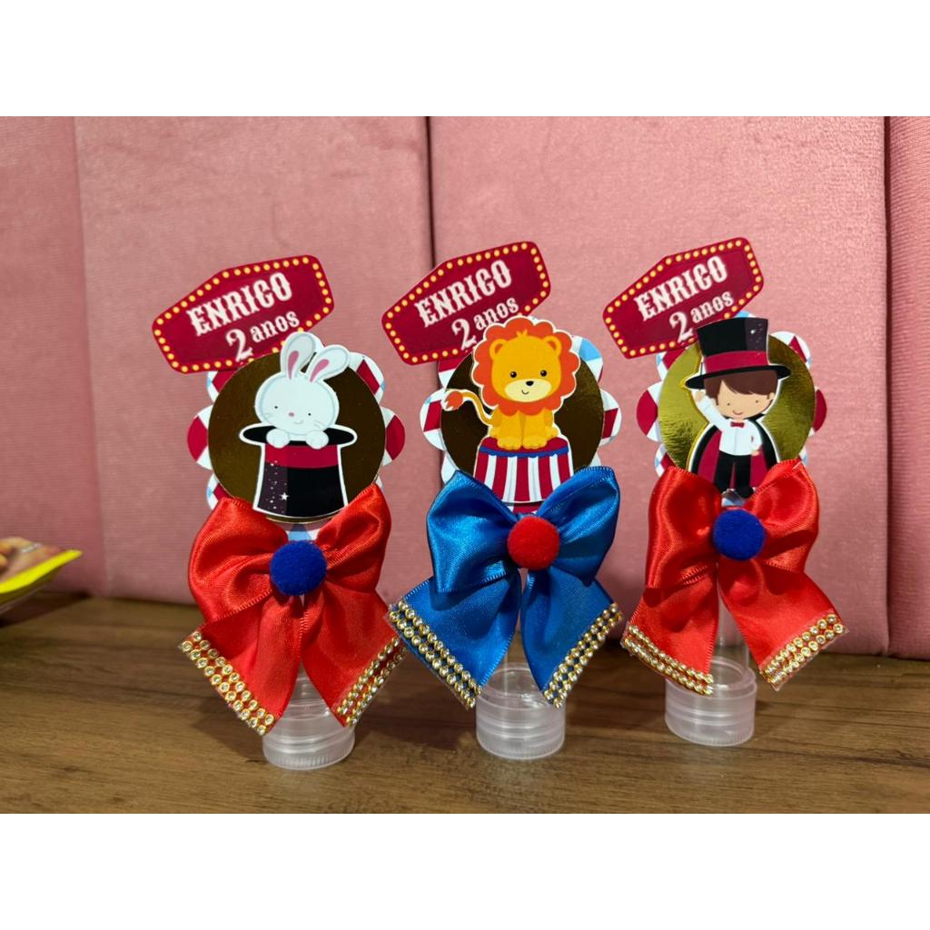 Tubetes 13cm personalizados com aplique e laço em Oferta na Shopee