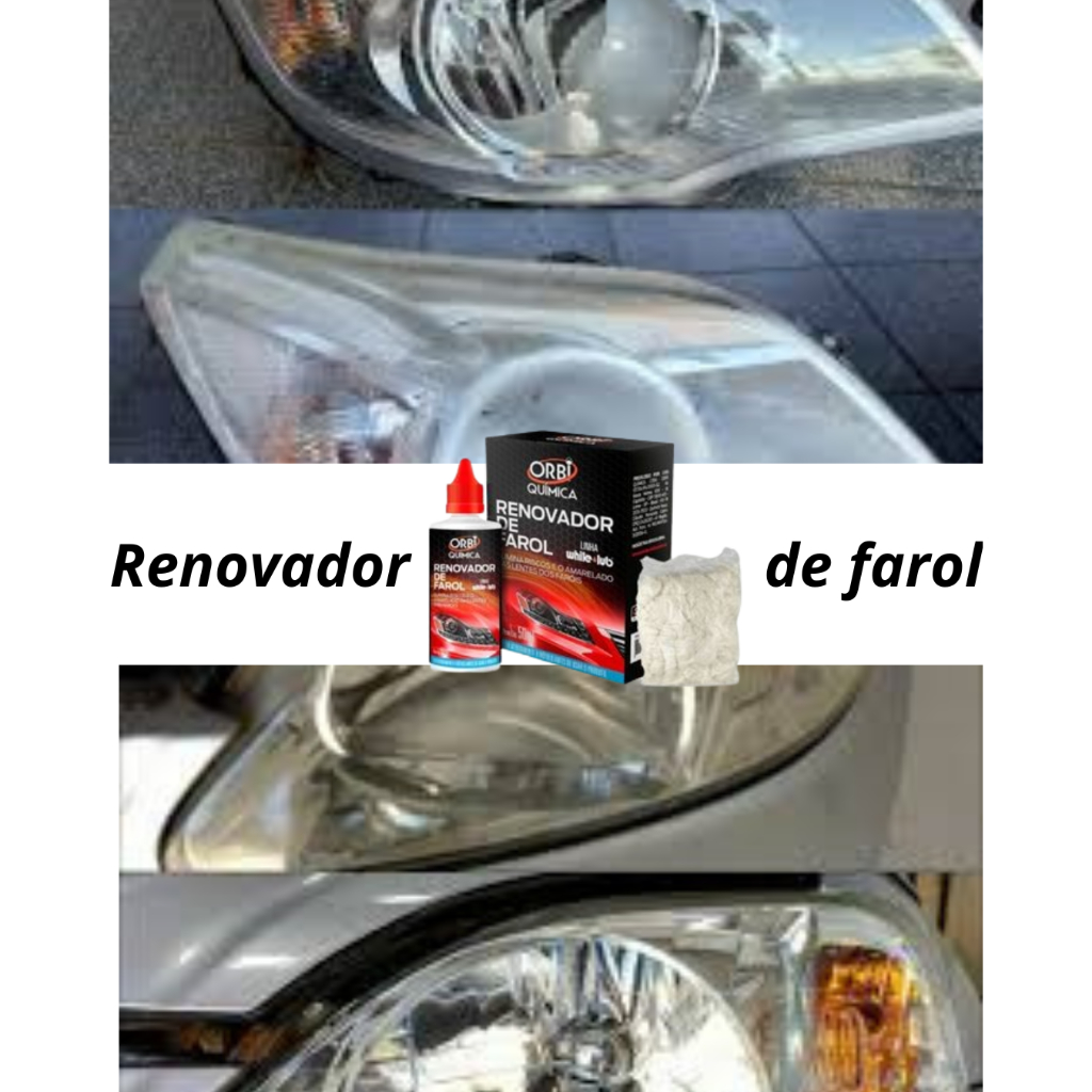 Restaurador de farol revitalizador remove fosco amarelado Órbi Quimíca