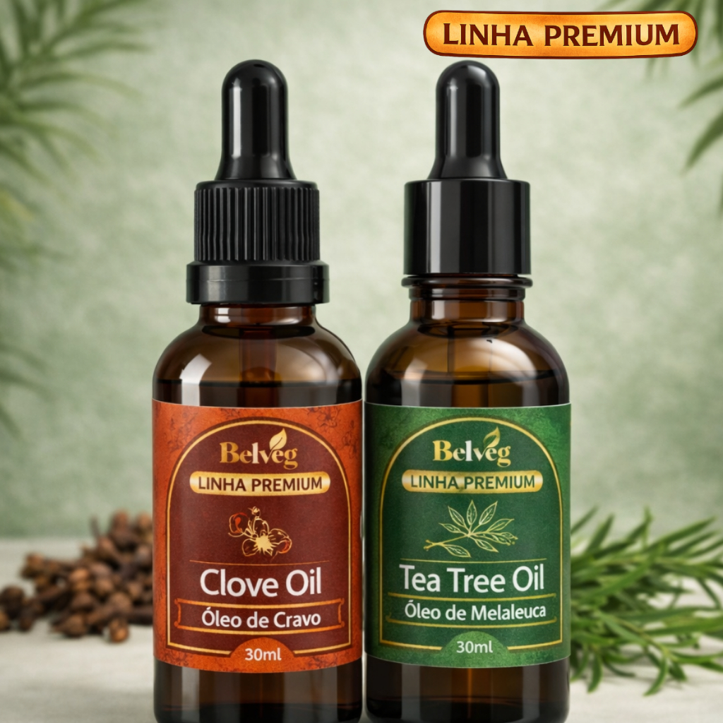 Kit 2 Óleos Contra Fungos e Micose Melaleuca, Cravo | 30ml Ação Antisséptica e Cicatrizaçao Belveg em Oferta na Shopee