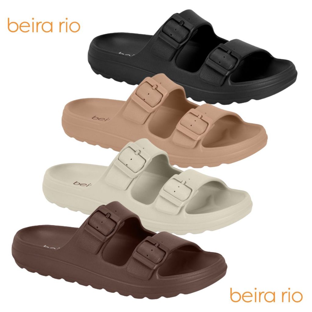 Sandalia Birken Feminina Beira Rio Nuvem Confortavel Fivela Ajustavel Ref: 8574.100