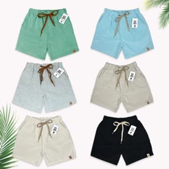 Short Linho Infantil Juvenil Meninos Bermuda Mauricinho Premium 02 ao 16