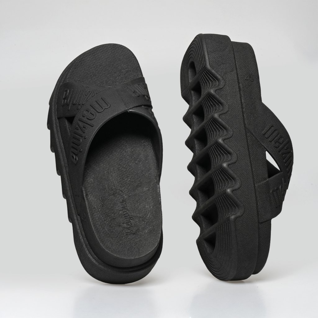 Papete  Slide Plataforma Tratorada 2 Tiras Feminina Nuvem Melzinha