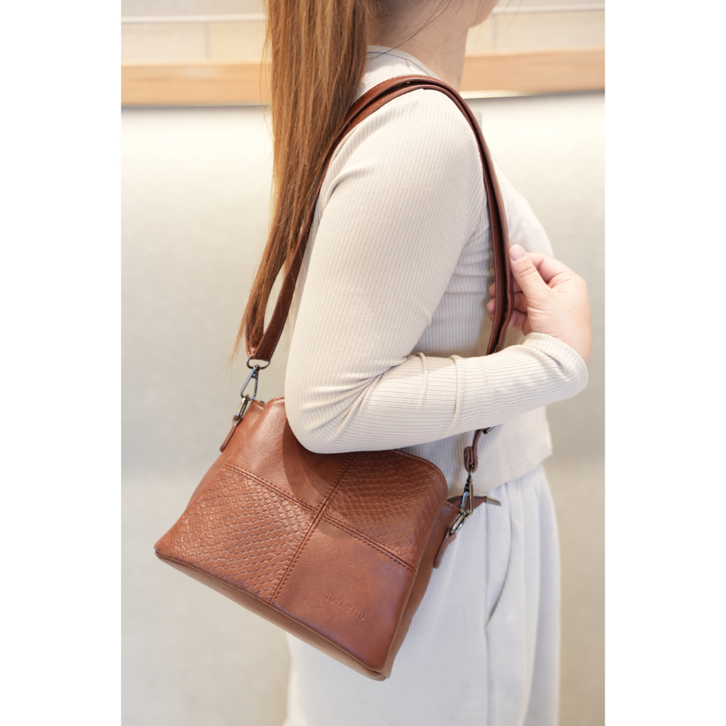 Bolsa Média De Ombro Crossbody Com Alça Transversal Feminina De Couro PU TM9170 LING