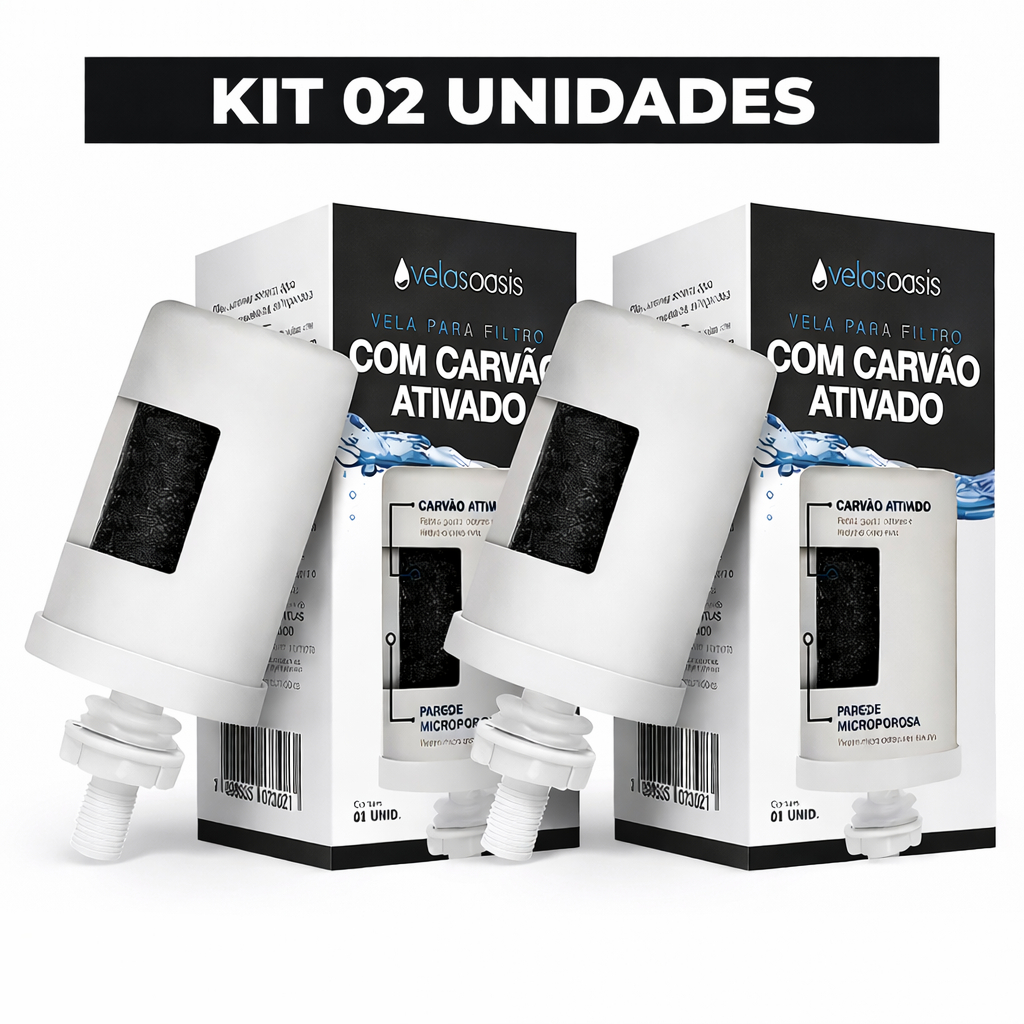 02 Velas Filtro de Barro Carvão Ativado Premium Dupla Ação - COMPATÍVEL COM TODOS FILTRO BARRO em Oferta na Shopee