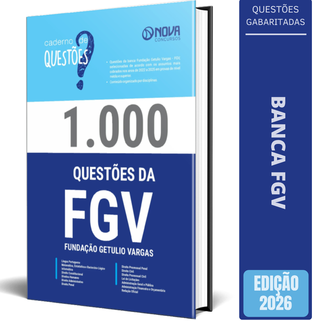 Imagem Livro de Questões Gabaritadas da FGV