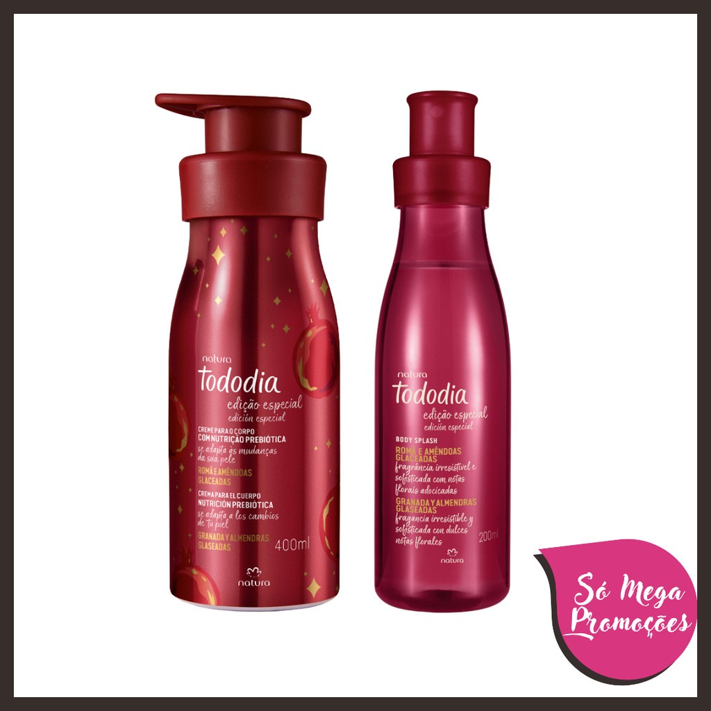 Kit Presente Tododia Romã e Amêndoas Glaceadas Natura (2 produtos) em Oferta na Shopee