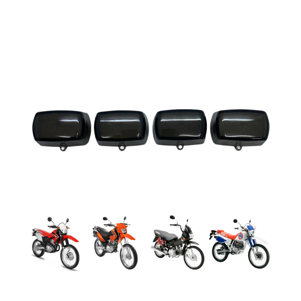 4 Lente Pisca Fumê Nxr BROS125 150 XR200 XRL125 XR250 Tornado POP100 DIANTEIRA em Oferta na Shopee