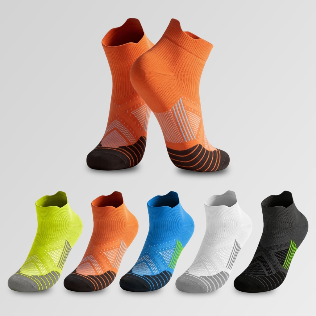 Kit 6 Pares Meias de Corrida AF Esportiva Anti-Fricção Poliamida Fina Cano Curto em Oferta na Shopee