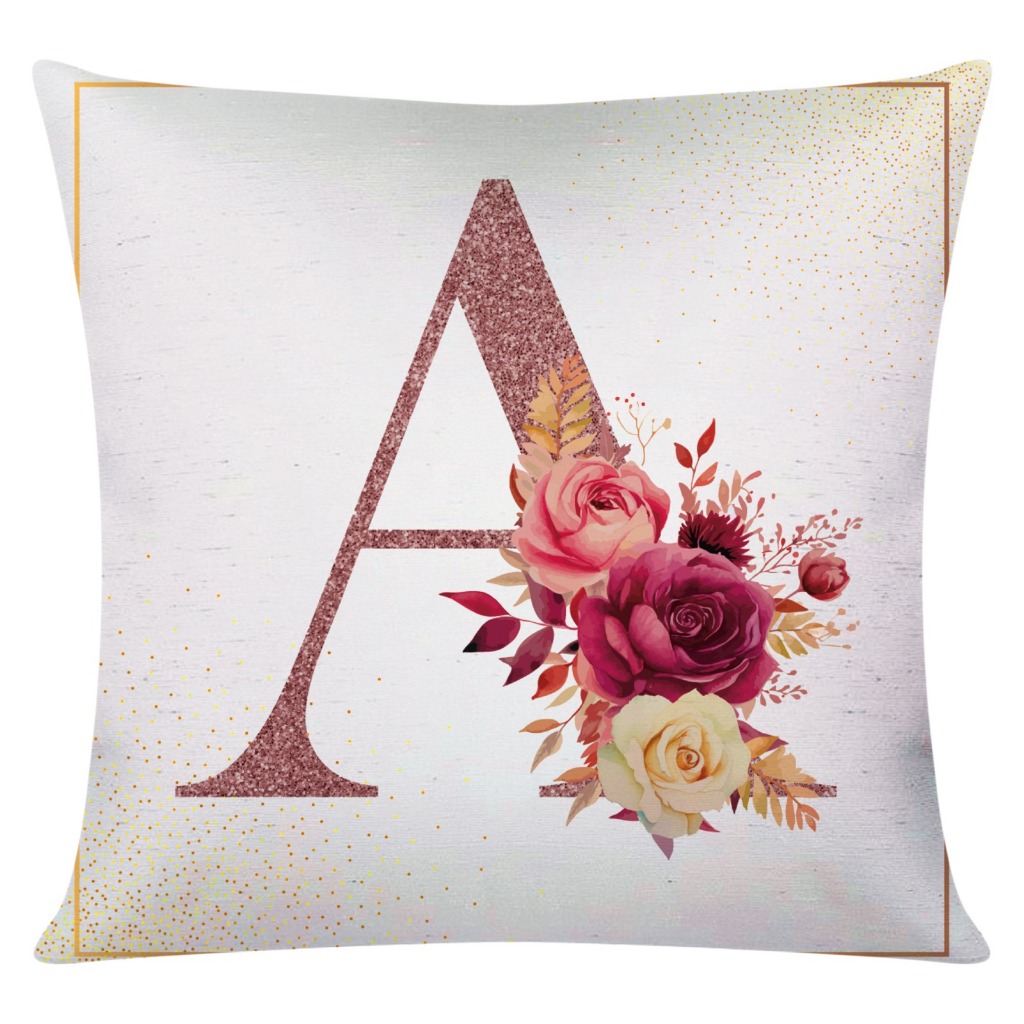 Capa De Almofada Decorativa Modern Print Iniciais Letras