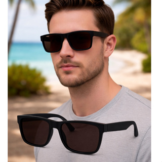 Kit Óculos de Sol Quadrado Unissex UV400 Estilo Justin Acetato Premium em Oferta na Shopee