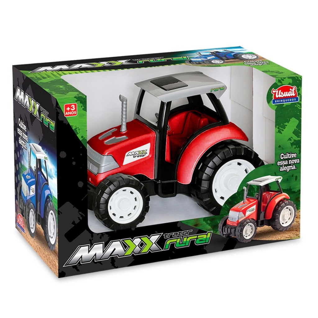Trator Rural Miniatura De Brinquedo Infantil Criança Brincar Cor Sortidos Personagem Maxx Rural