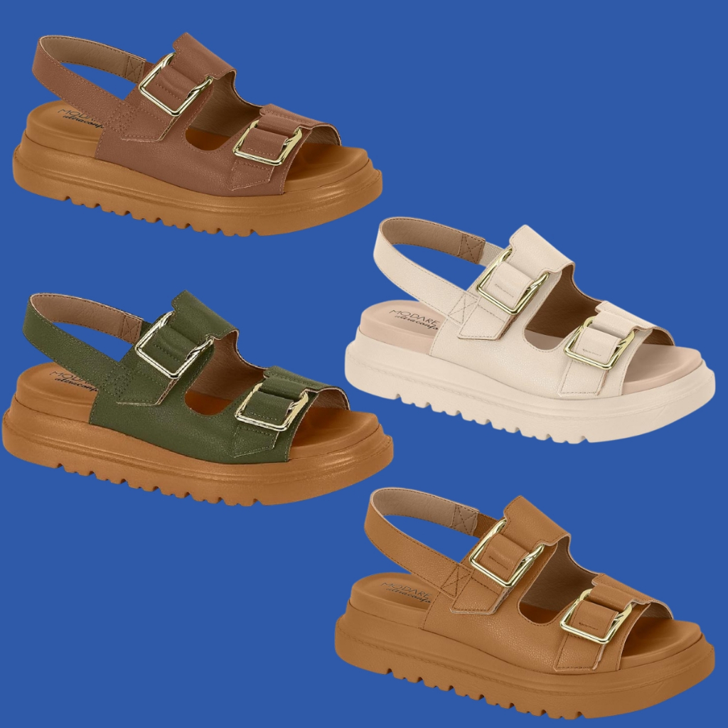 Sandália Papete Feminina Modare Flat Form Ultraconforto 7200.102 em Oferta na Shopee