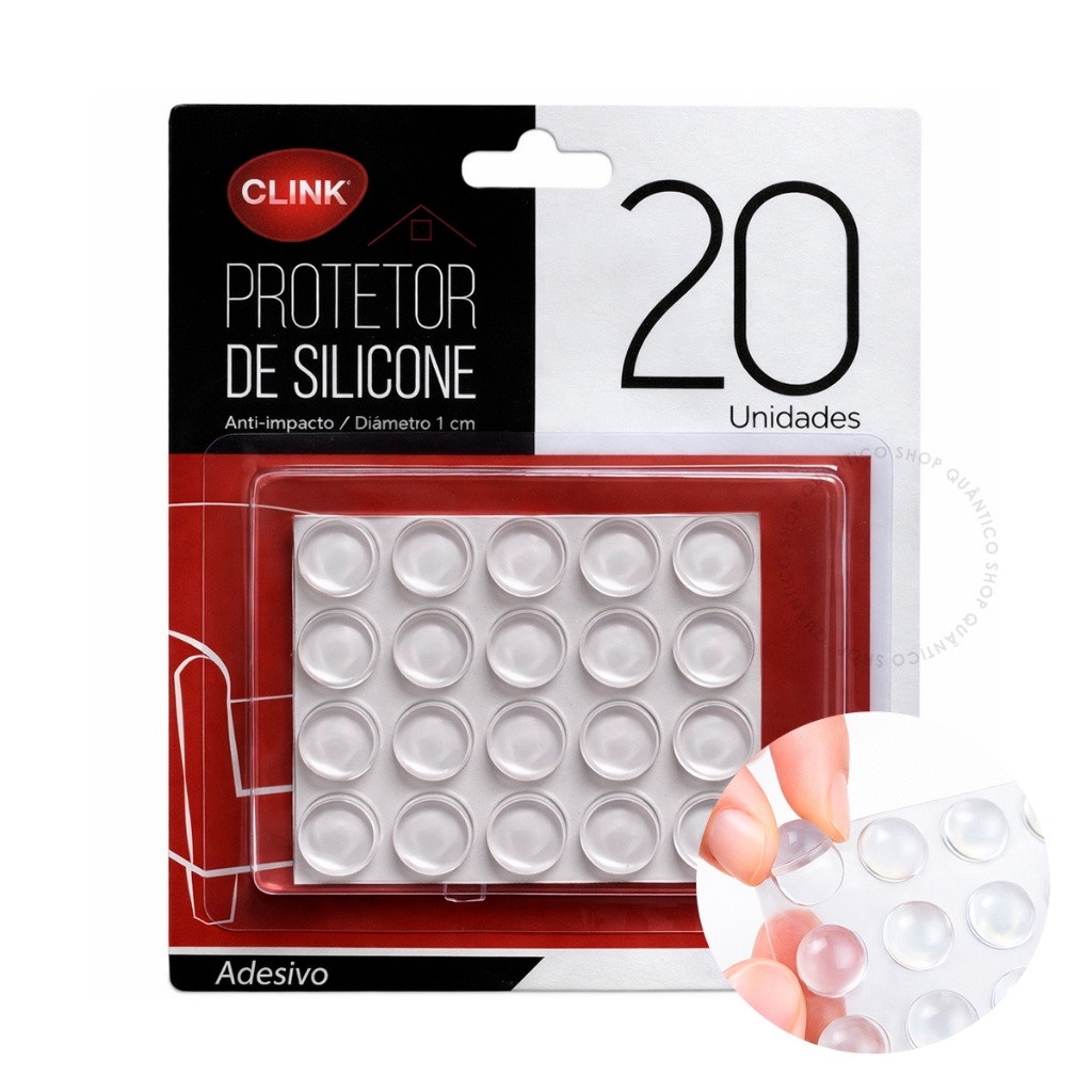 Protetor Silicone Adesivo 1 ou 3 Cartelas Anti-Impacto Redondo Clink Multiuso em Oferta na Shopee