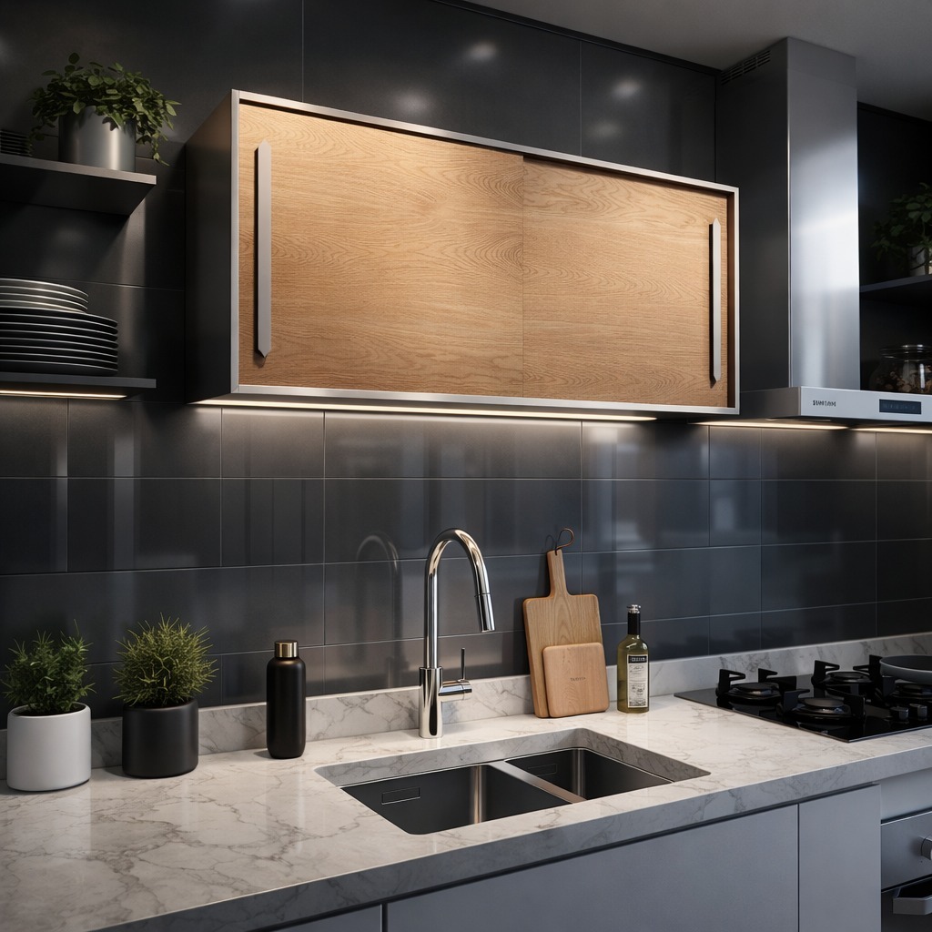 Armário Suspenso Com 2 Portas De Correr Cor Madeirado Mel Para Organizar Lavanderia E Cozinha Multiuso Mod: Duna em Oferta na Shopee