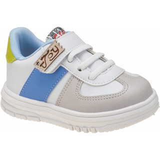 Tenis Bebê Menino Infantil Sapatenis Calce Fácil Banco e Azul em Oferta na Shopee