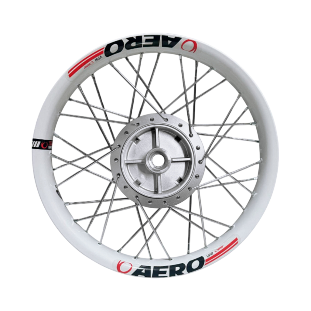Roda Traseira Aro Aero Branco Cubo Prata Biz 100 110i 125