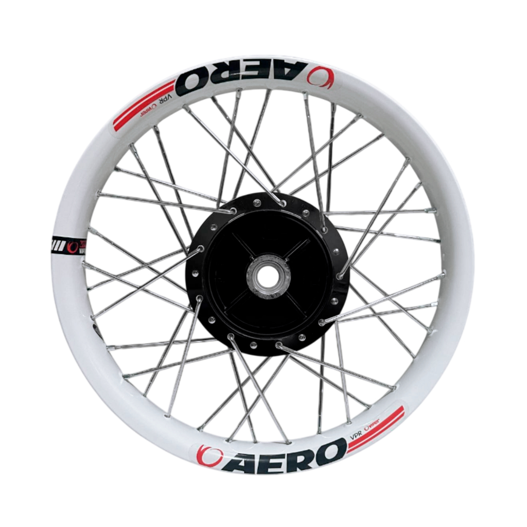 Roda Traseira Aro Aero Branco Biz 100 110i 125 Cubo Preto