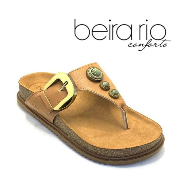 Sandália Feminina Dedo Flat Macia Papete Birken Beira rio 8524.111 Original confortável