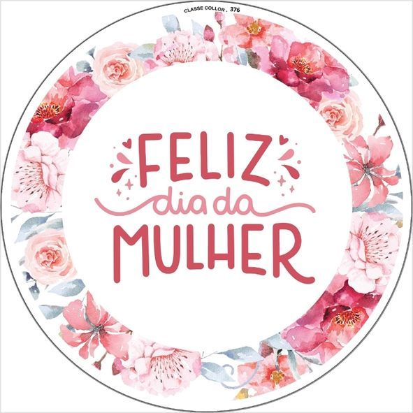 Capa do Painel Redondo Dia das Mulheres Decorativo – 50cm e 150cm em Oferta na Shopee
