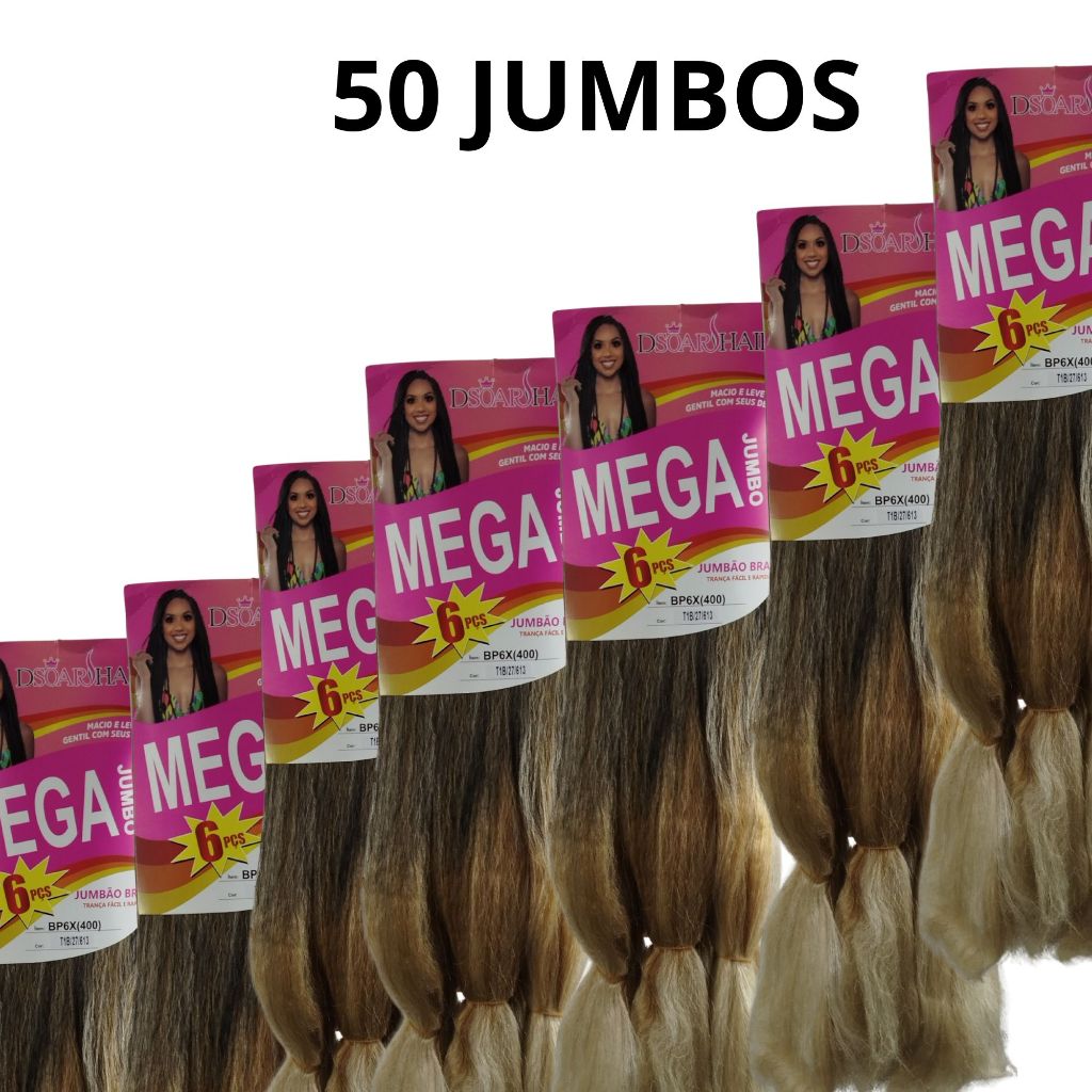 50 JUMBOS DA COR T1B/27/613 PARA TRANÇA BOX BRAID 400G DA DSOAR HAIR