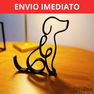 Estátua Cachorro/Gato Minimalista - Enfeite Decorativo - Escultura Decorativa Sala, Quarto, Escritório em Oferta na Shopee