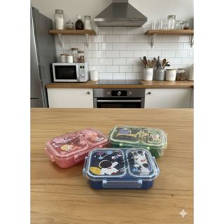 Lancheira Vedação Hermética Trava de Segurança 2 Compartimentos Separado Colher Inclusa Vedação Top em Oferta na Shopee