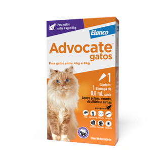 Advocate Antipulgas Elanco para Gatos 4 a 8Kg em Oferta na Shopee