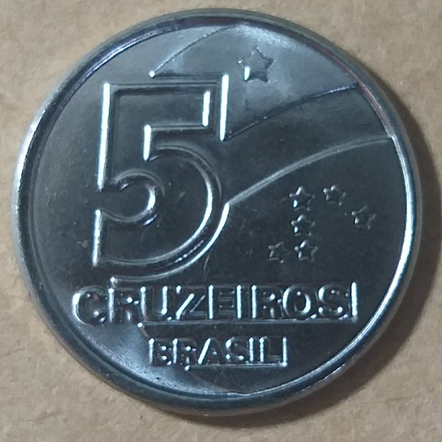 Moeda De 5 Cruzeiros Salineiro 1990 (mbc)