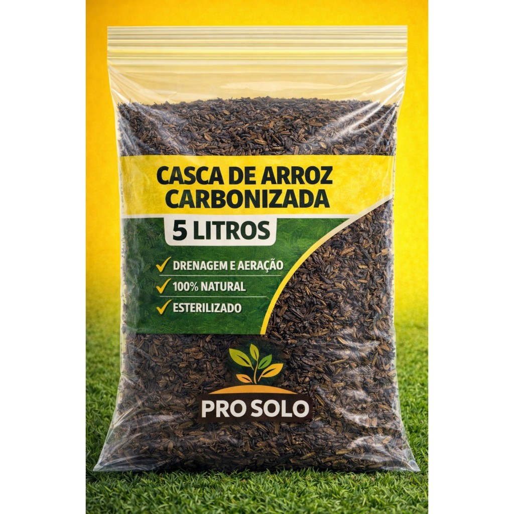 Substrato Orgânico Premium 5l - Casca De Arroz Carbonizada em Oferta na Shopee
