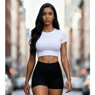 Blusa Cropeed Lisa Academia uso Dia a Dia Poliéster Ideal Para Sublimação em Oferta na Shopee