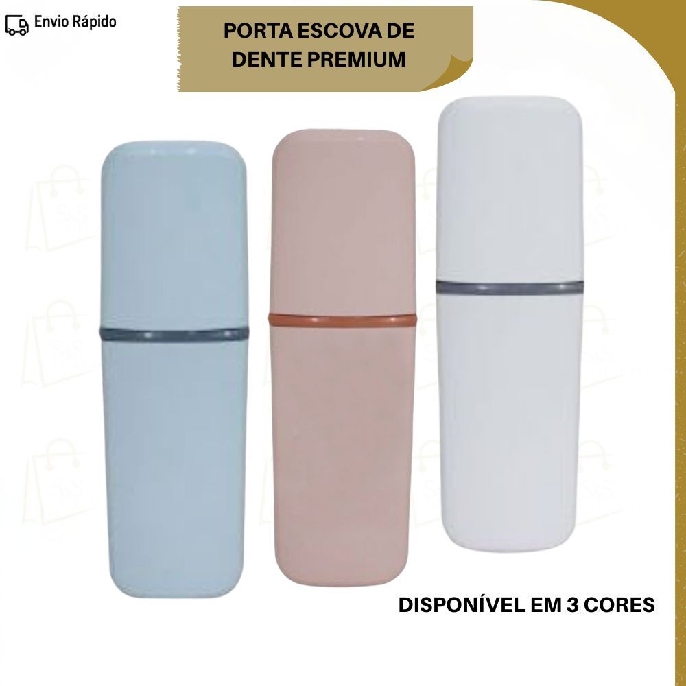 Porta Escova de Dente para Viagem com Tampa Organização Total Resistente