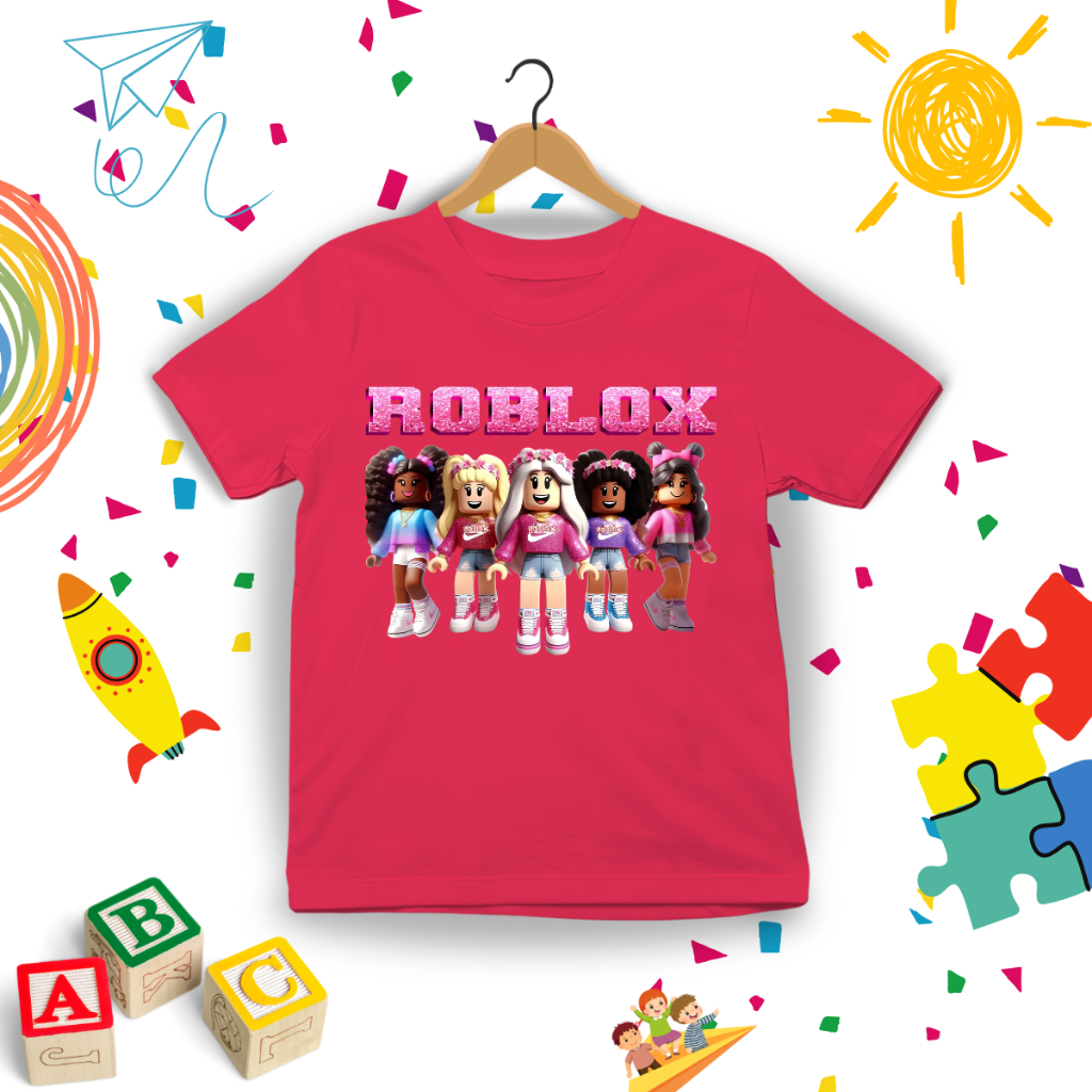 Camiseta Infantil Roblox Menina Blusa 100% Algodão Kids Envio Rápido
