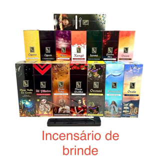 Incenso Entidades e Orixás Indiano Zed Black Sortidos cx c/25 (7 varetas) + Incensário em Oferta na Shopee
