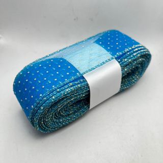 Fita para Laço Voal com Gota Dourada 38mm 10 metros em Oferta na Shopee