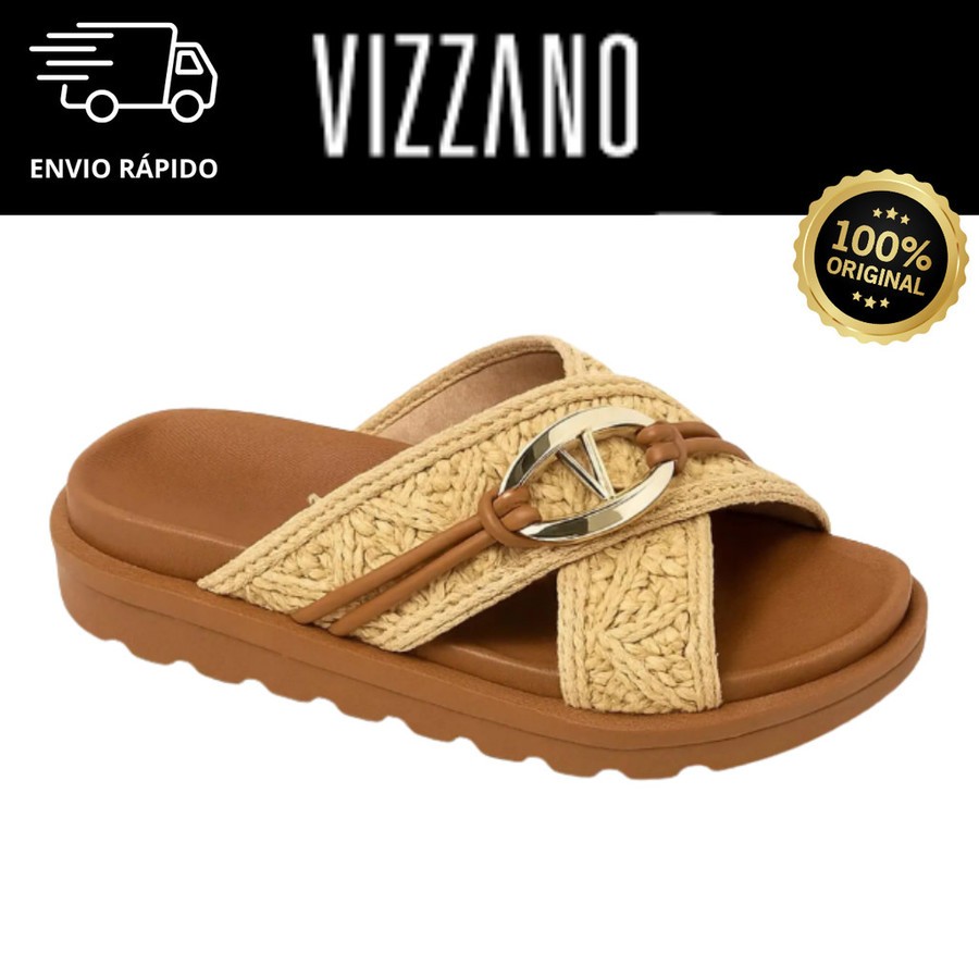 Sandália Vizzano Feminina Flatform Conforto Tratorada Palha | Lançamento ! | Original Vizzano ! em Oferta na Shopee
