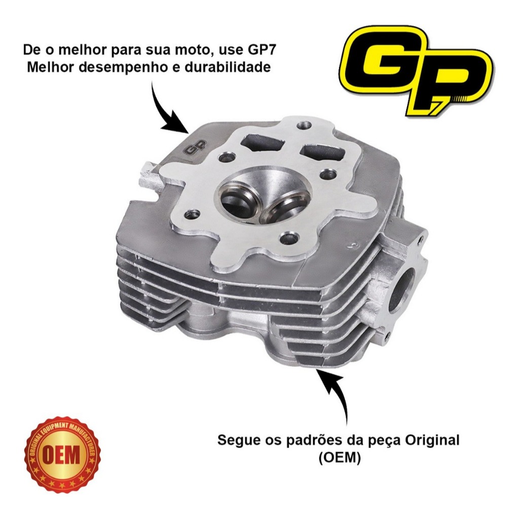 Cabecote Cg 125 2002 2003 2004 2005 Titan Fan C/ Guia Sede — imagem 2 de 2