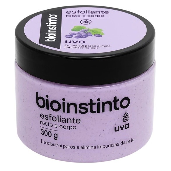 Esfoliante Rosto e Corpo Uva Bio Instinto 300g em Oferta na Shopee