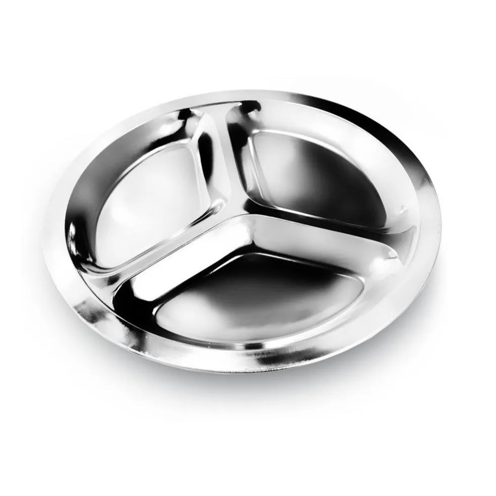 Petisqueira Em Inox Com 3 Divisórias Redonda em Oferta na Shopee