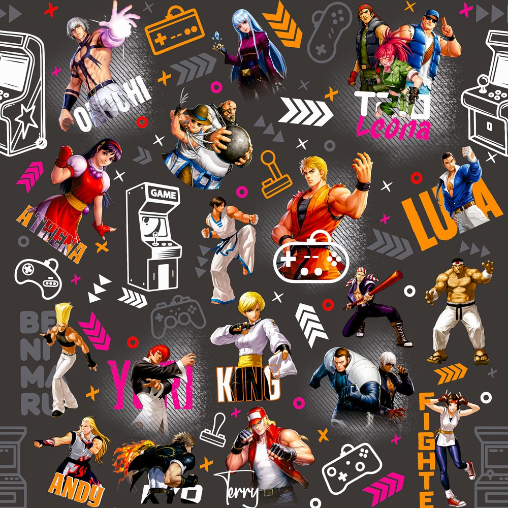 Adesivo Decorativo Games Luta Retrô Arcade Parede Quarto Gamer Vinílico Papel de Parede Lavável
